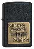 Zippo Brass Embossed Black - туристическое снаряжение в Минске