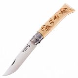 Нож Opinel №8 Alpine Adventures, нержавеющая сталь, бук, гравировка горный велосипед - туристическое снаряжение в Минске