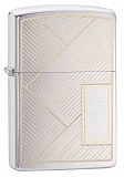 Zippo 49209 Diagonal Stripes Design Brushed Chrome - туристическое снаряжение в Минске