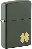 Zippo 49796 Four Leaf Clover Green Matte - туристическое снаряжение в Минске