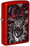 Zippo Metallic Red Dragon Tiger Design - туристическое снаряжение в Минске