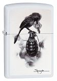 Zippo 29645 Spazuk Grenade with Bird White Matte - туристическое снаряжение в Минске