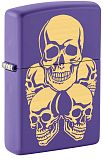 Zippo 48783 Skulls Design Purple Matte - туристическое снаряжение в Минске