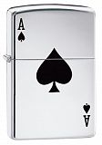 Zippo 24011 Lucky Ace Polish Chrome - туристическое снаряжение в Минске